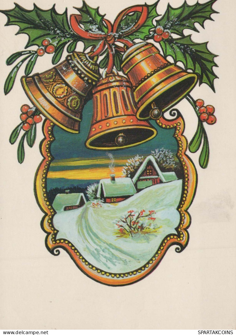 Happy New Year Christmas BELL Vintage Postcard CPSM #PAT431.GB - Nouvel An