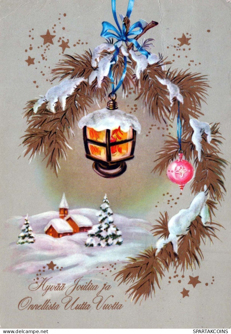 Happy New Year Christmas Vintage Postcard CPSM #PAT180.GB - Neujahr