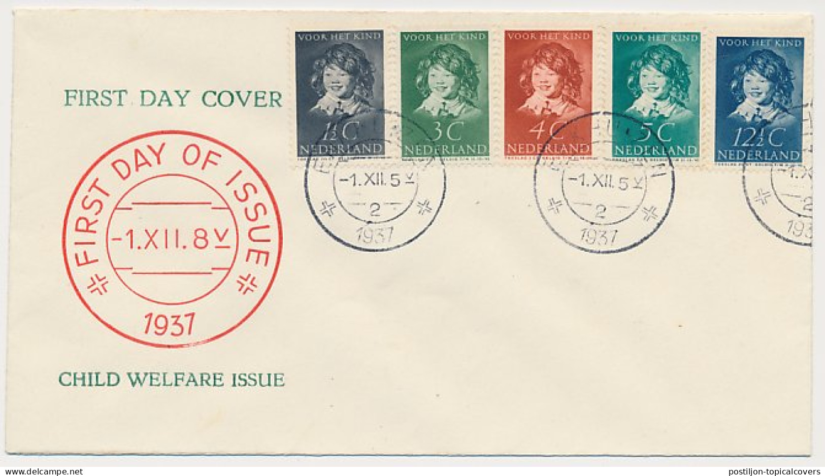 FDC / 1e Dag Em. Kind 1937 - Uitgave Sluis - Unclassified