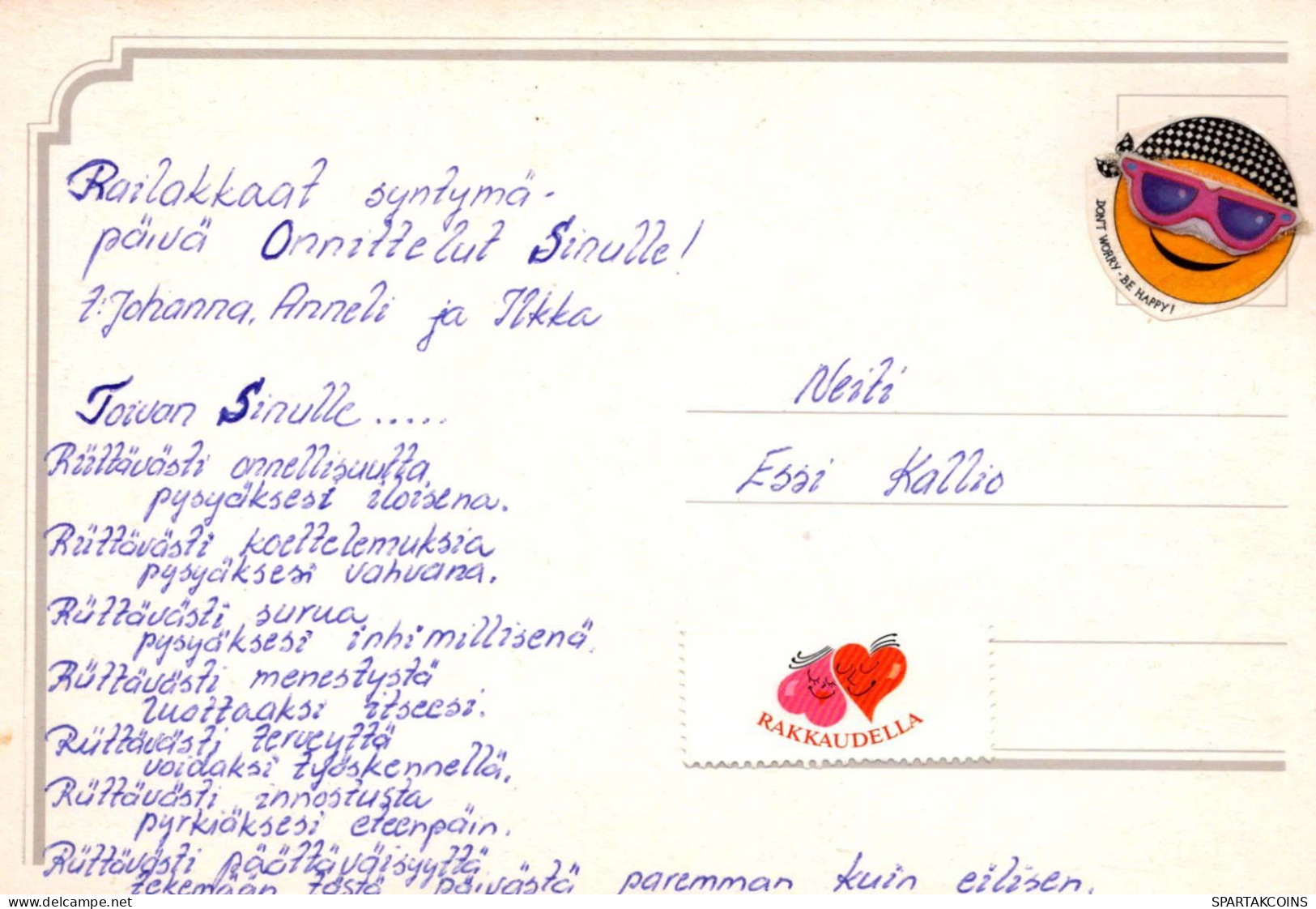 FLOWERS Vintage Postcard CPSM #PAR897.GB - Blumen