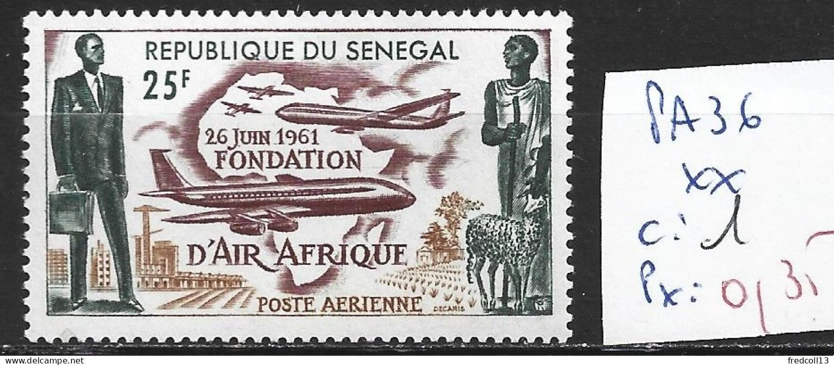 SENEGAL PA 36 ** Côte 1 € - Senegal (1960-...)