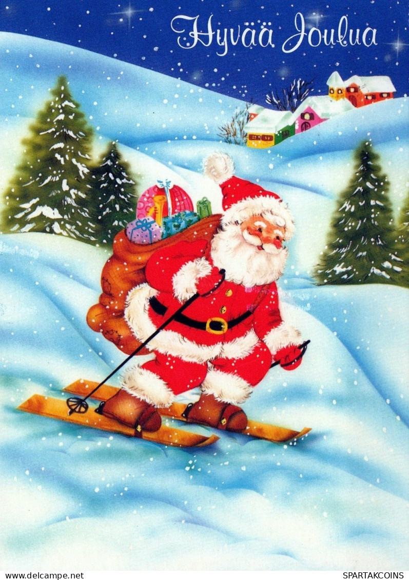 SANTA CLAUS CHRISTMAS Holidays Vintage Postcard CPSM #PAJ991.GB - Santa Claus