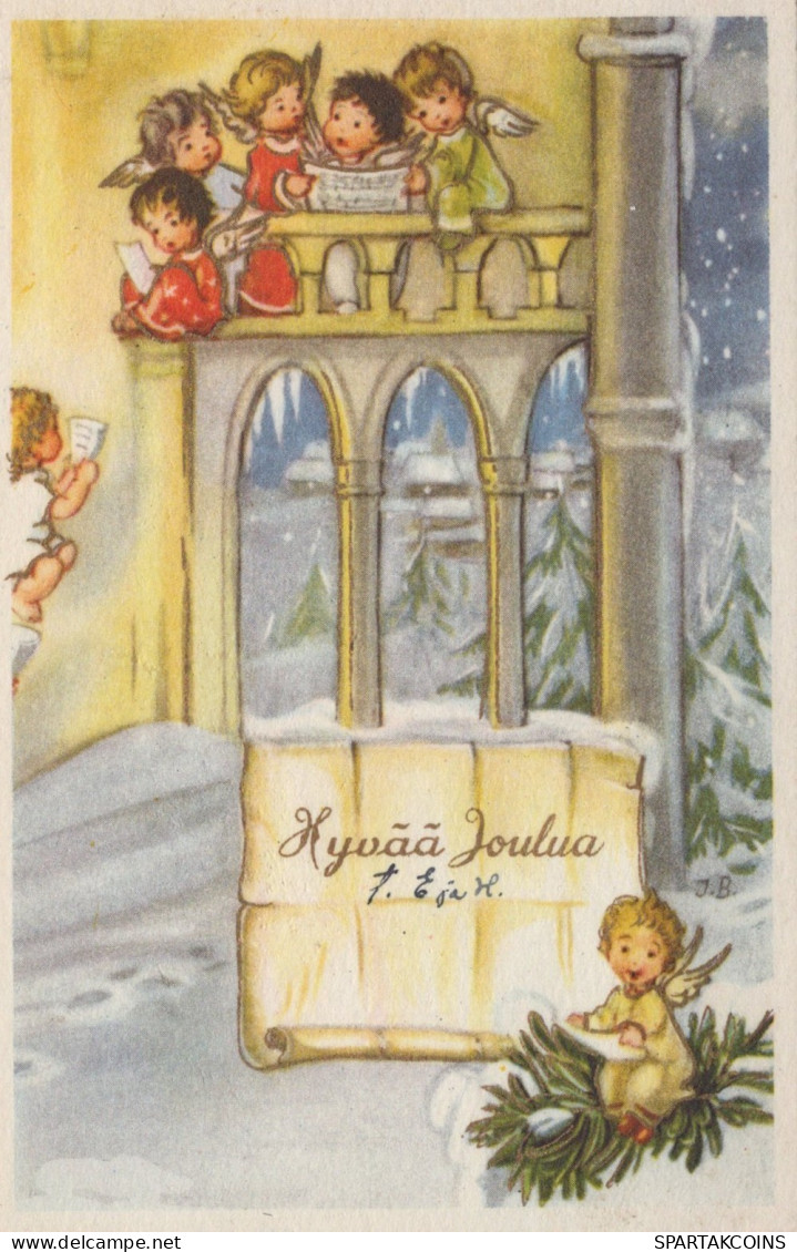 ANGEL CHRISTMAS Holidays Vintage Postcard CPSMPF #PAG862.GB - Anges
