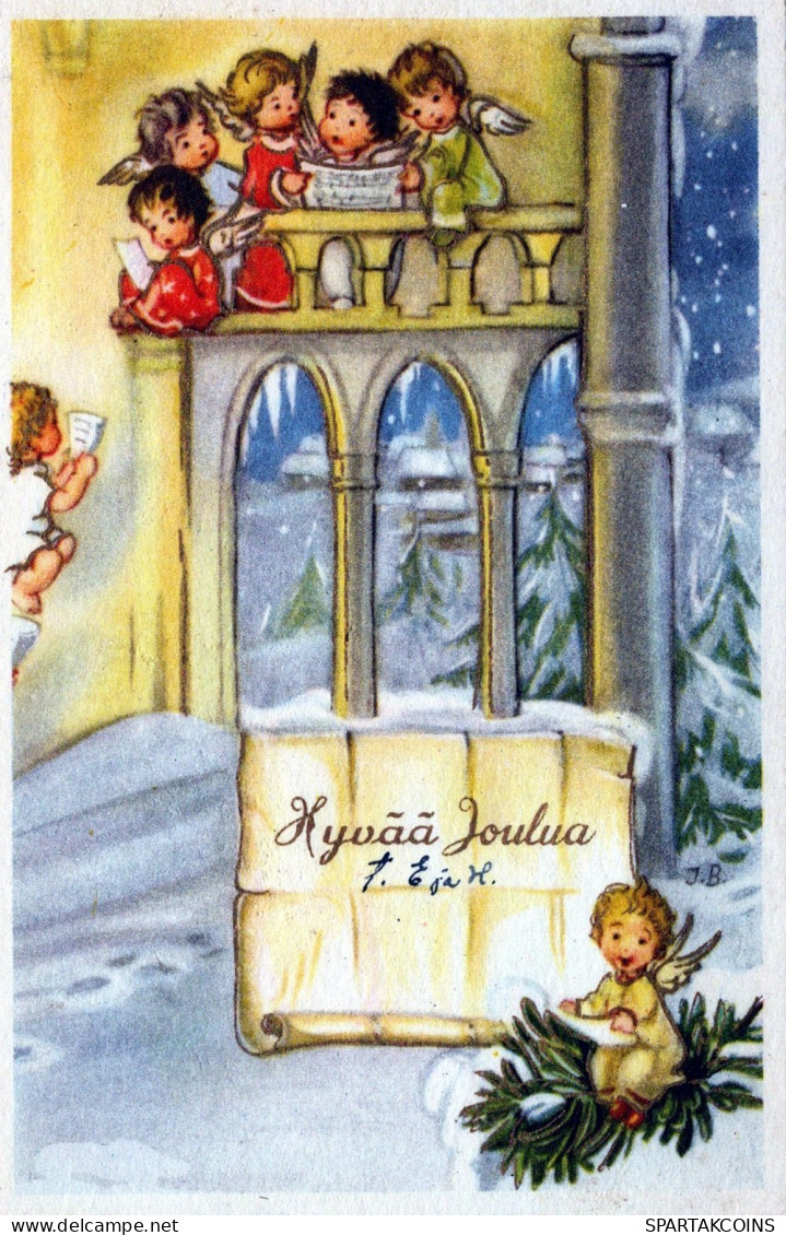 ANGEL CHRISTMAS Holidays Vintage Postcard CPSMPF #PAG862.GB - Angels