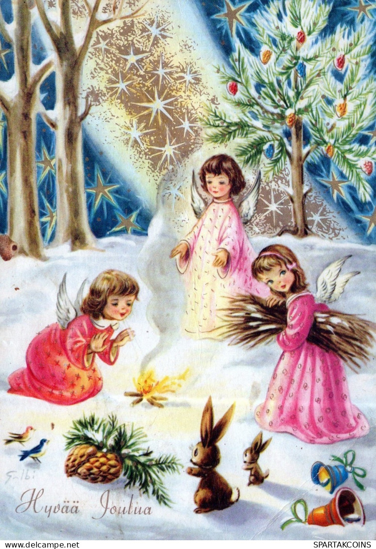 ANGEL CHRISTMAS Holidays Vintage Postcard CPSM #PAG985.GB - Engel