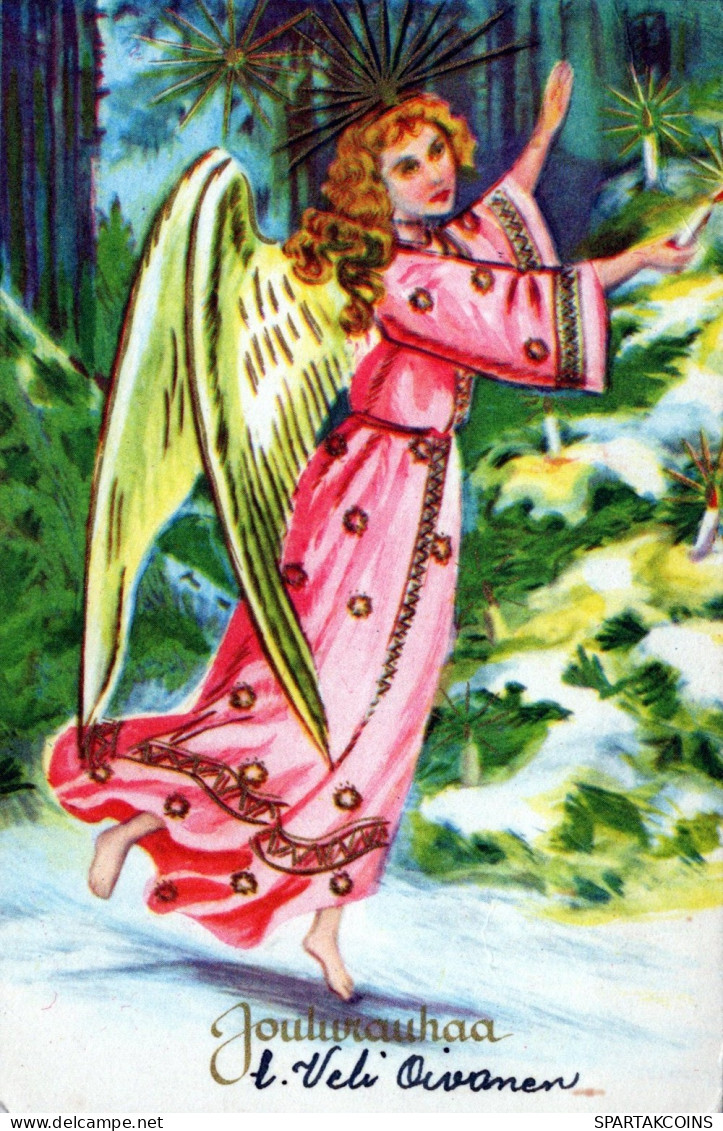 ANGEL CHRISTMAS Holidays Vintage Postcard CPSMPF #PAG799.GB - Angels