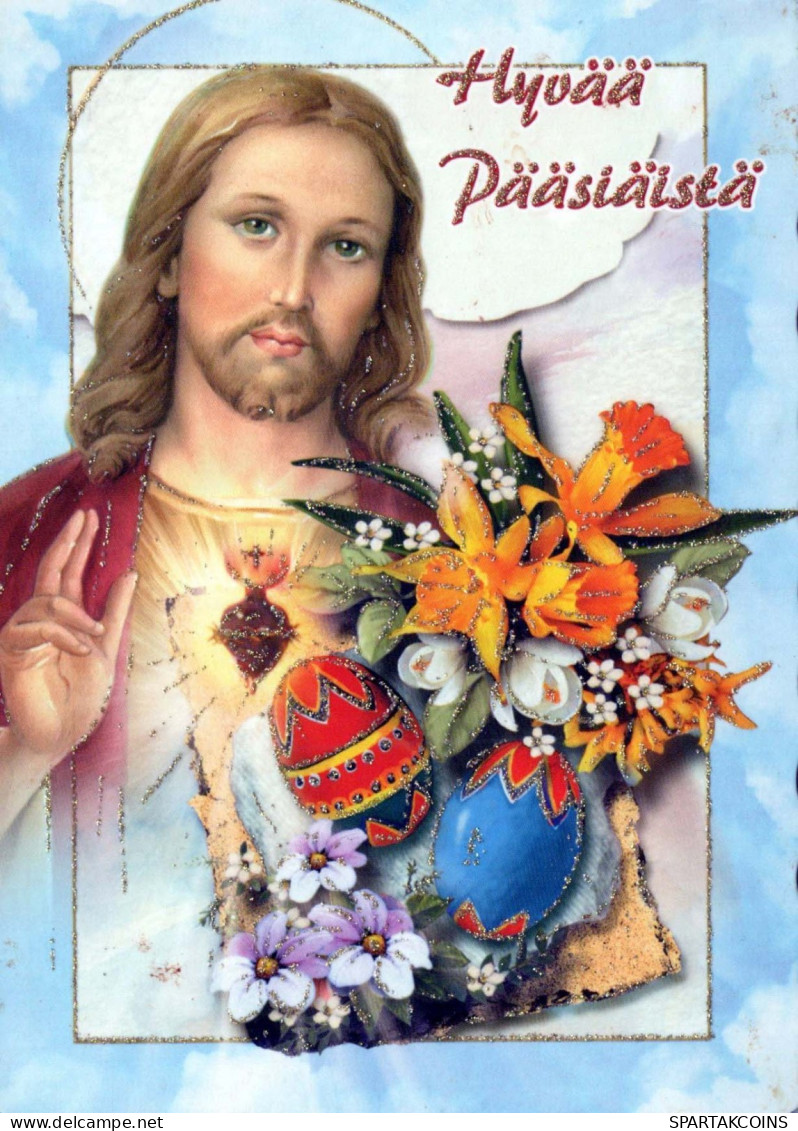 JÉSUS-CHRIST PÂQUES Christianisme Religion Vintage Carte Postale CPSM #PAZ008.FR - Jésus