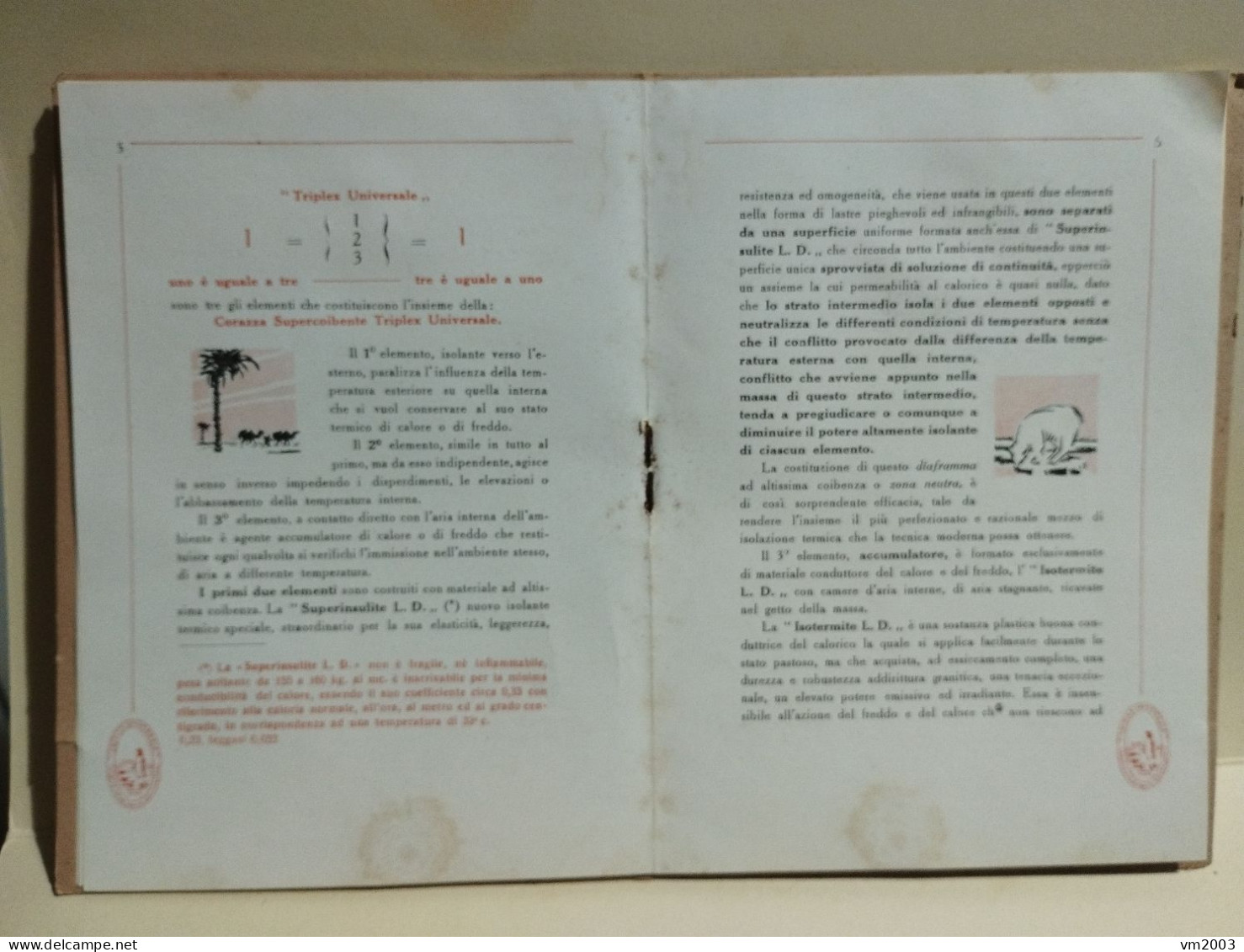 Brochure advertising pubblicitario BREVETTI DALFORNO & RE Corazza TRIPLEX UNIVERSALE. Roma 1924-25