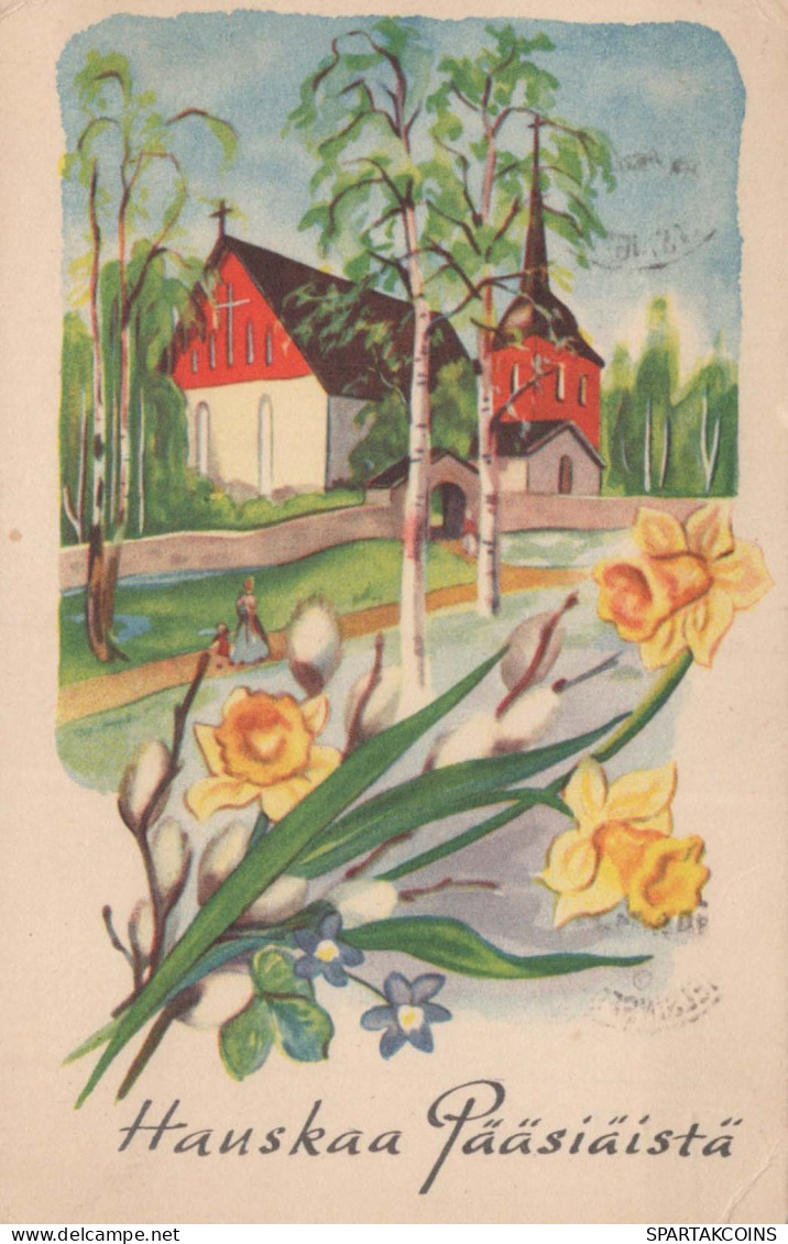 PASQUA FIORI Vintage Cartolina CPA #PKE289.IT - Pâques