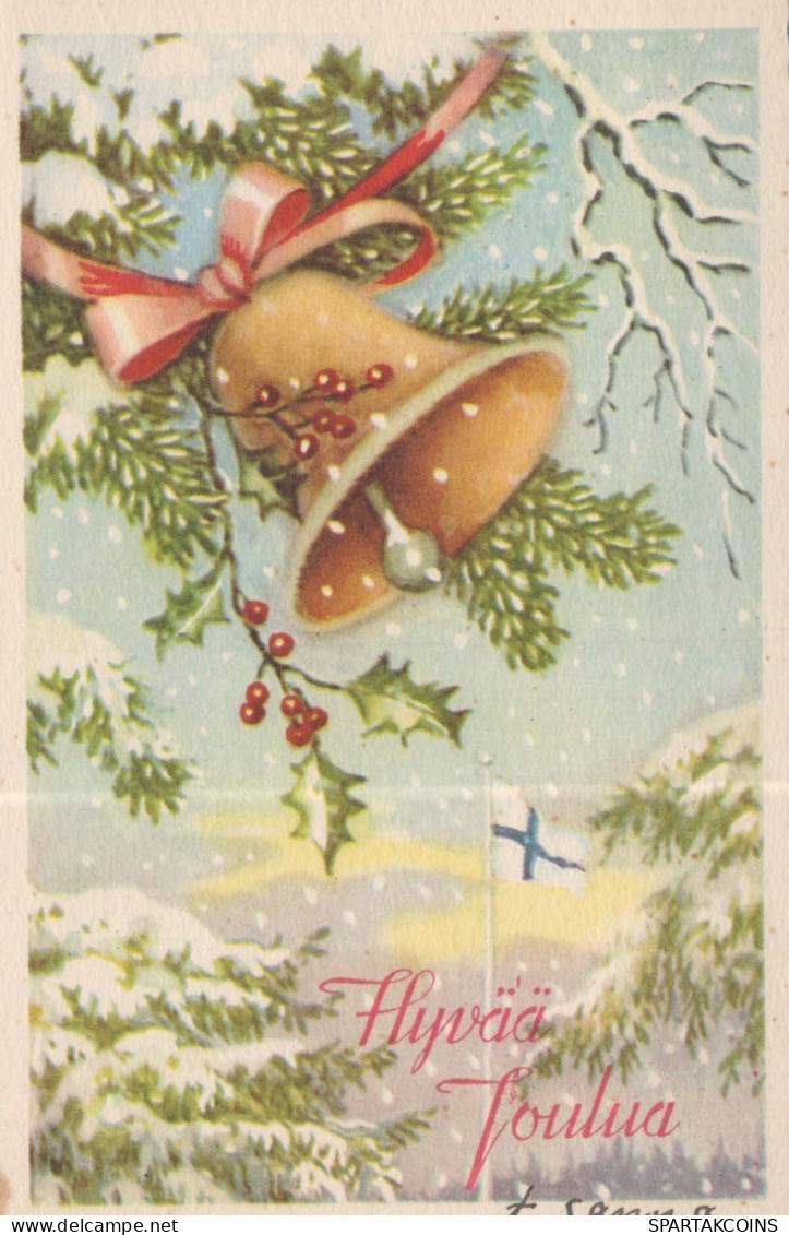 Buon Anno Natale BELL Vintage Cartolina CPSMPF #PKD527.IT - Neujahr