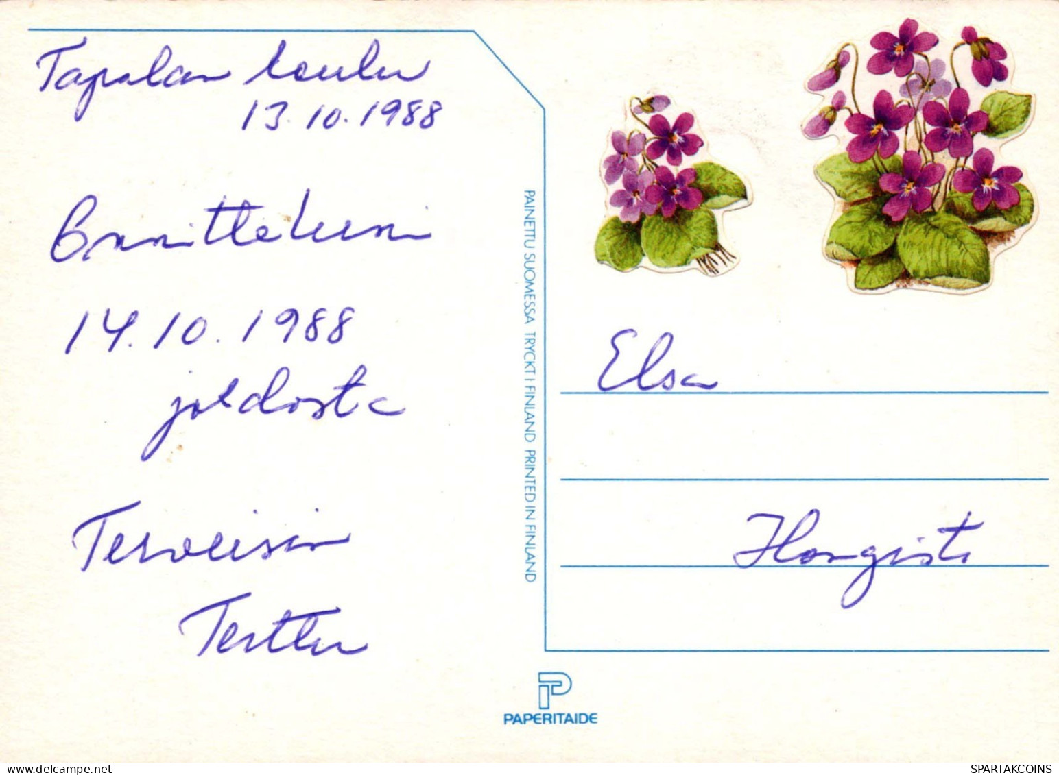 FIORI Vintage Cartolina CPSM #PBZ429.IT - Flores