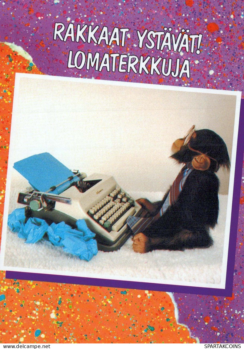 SCIMMIA Animale Vintage Cartolina CPSM #PBS012.IT - Scimmie