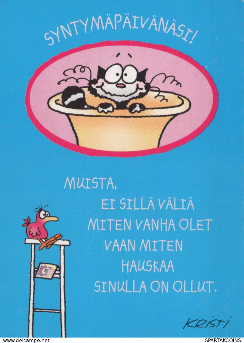 GATTO KITTY Animale Vintage Cartolina CPSM #PBQ948.IT - Gatos