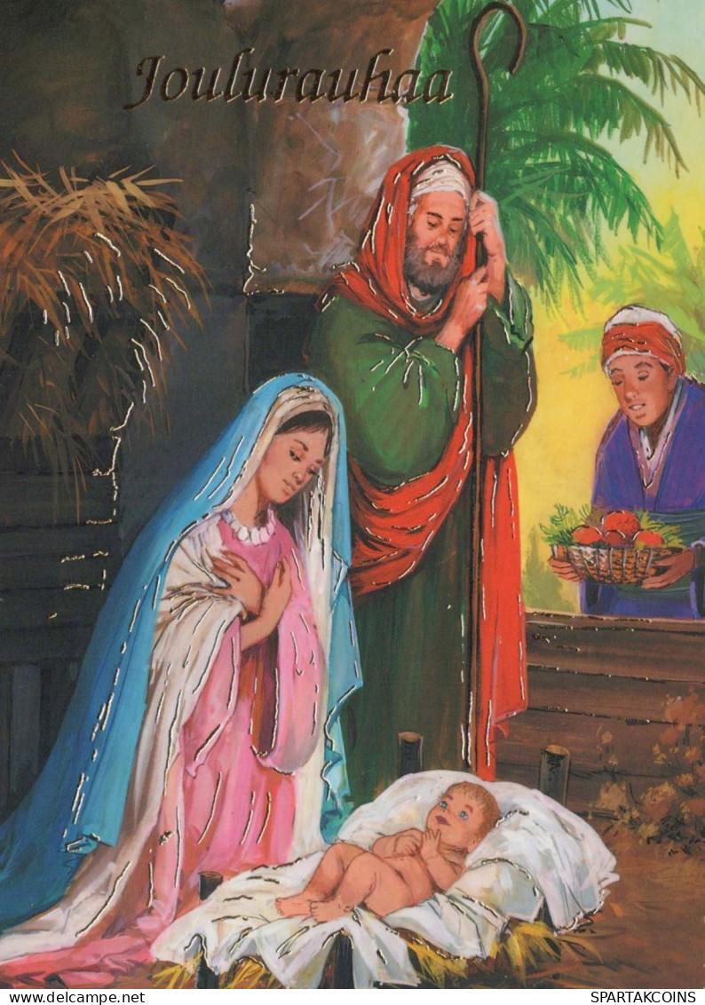 Vergine Maria Madonna Gesù Bambino Natale Religione Vintage Cartolina CPSM #PBP983.IT - Jungfräuliche Marie Und Madona