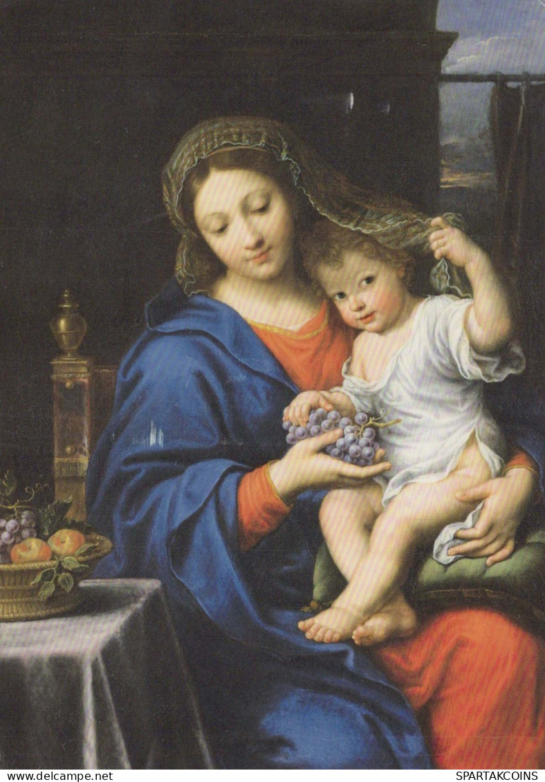 Vergine Maria Madonna Gesù Bambino Religione Vintage Cartolina CPSM #PBQ172.IT - Maagd Maria En Madonnas