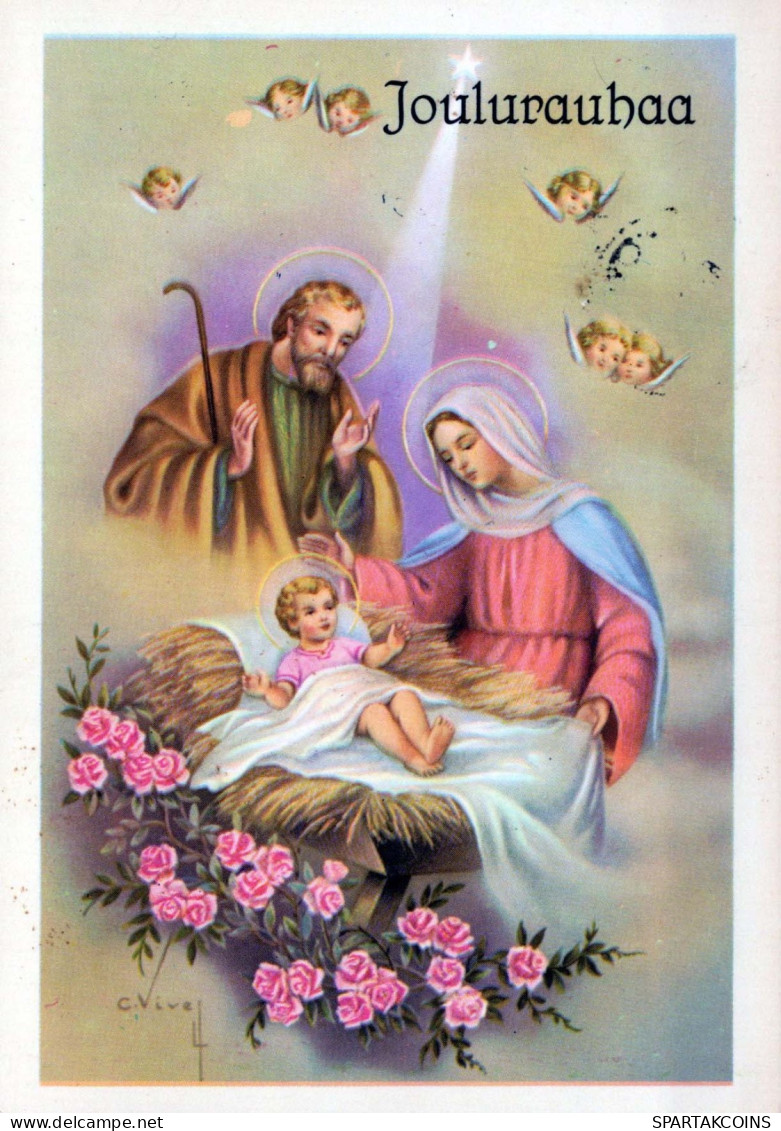 ANGELO Natale Gesù Bambino Vintage Cartolina CPSM #PBP278.IT - Angels