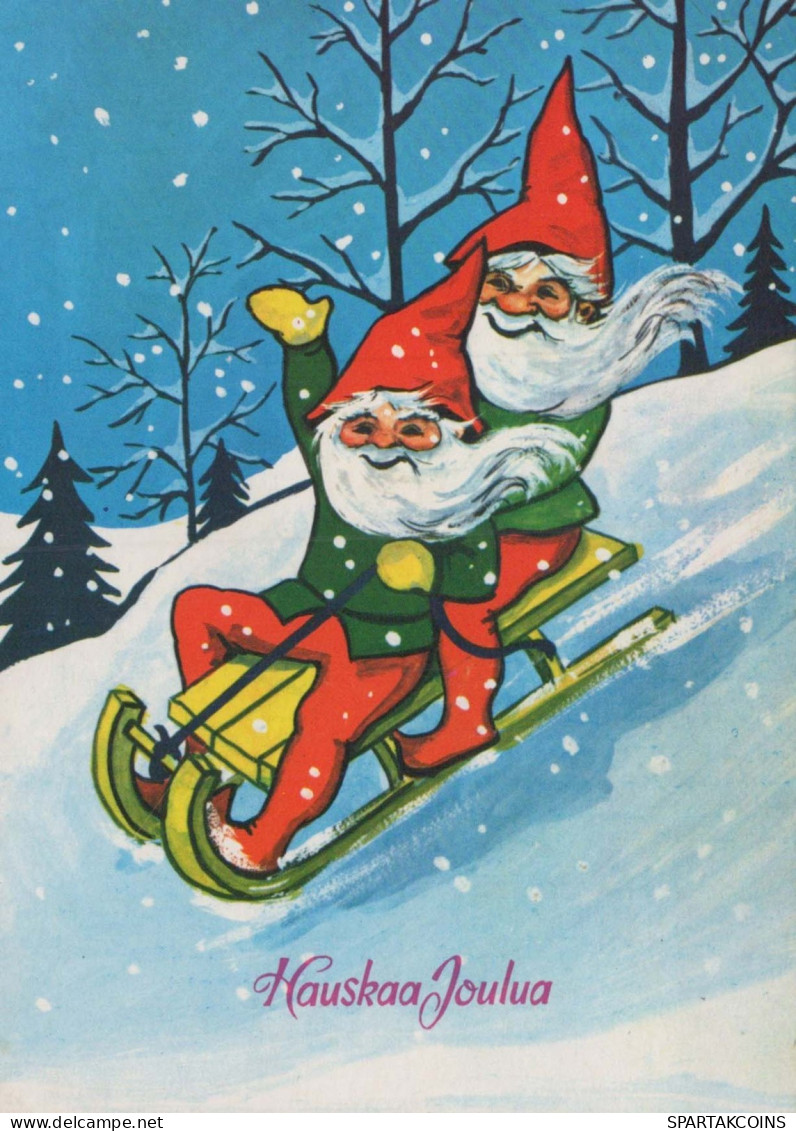 Buon Anno Natale GNOME Vintage Cartolina CPSM #PBL747.IT - Nouvel An