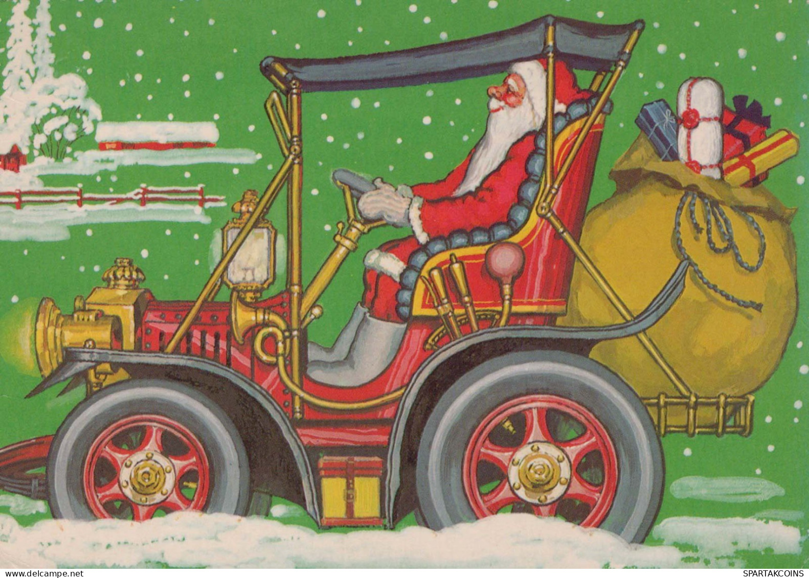 BABBO NATALE Buon Anno Natale Vintage Cartolina CPSM #PBB101.IT - Kerstman