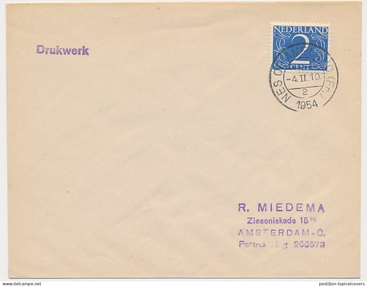 VH H 242 IJspostvlucht Ameland - Amsterdam 1954 - Unclassified