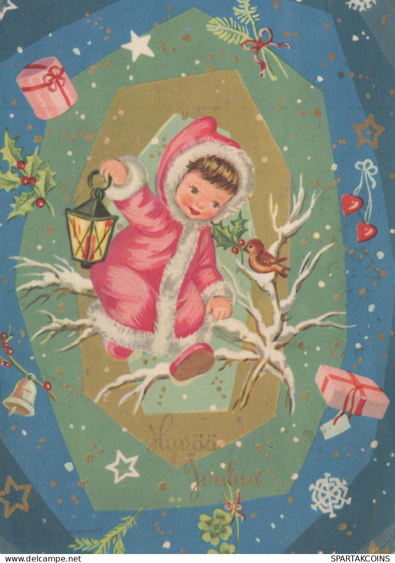 Buon Anno Natale BAMBINO Vintage Cartolina CPSM #PAY235.IT - Nieuwjaar