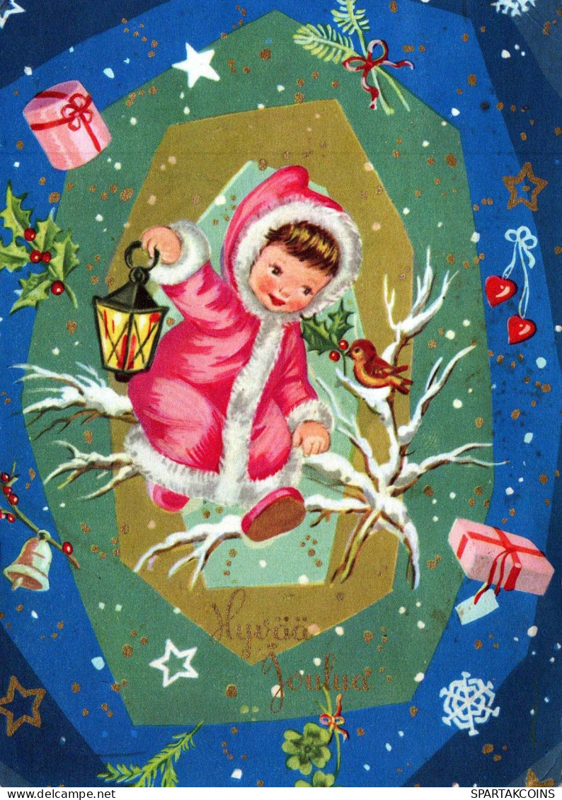 Buon Anno Natale BAMBINO Vintage Cartolina CPSM #PAY235.IT - Nieuwjaar