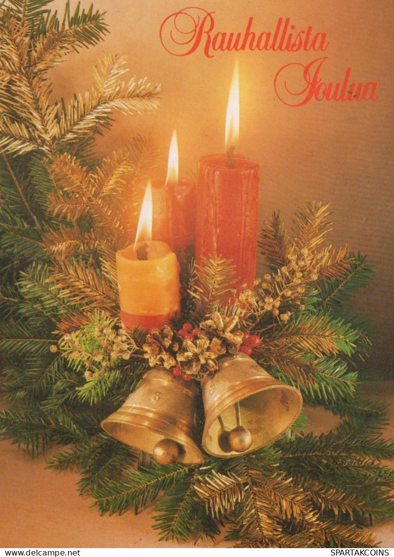 Buon Anno Natale CANDELA Vintage Cartolina CPSM #PAW286.IT - New Year