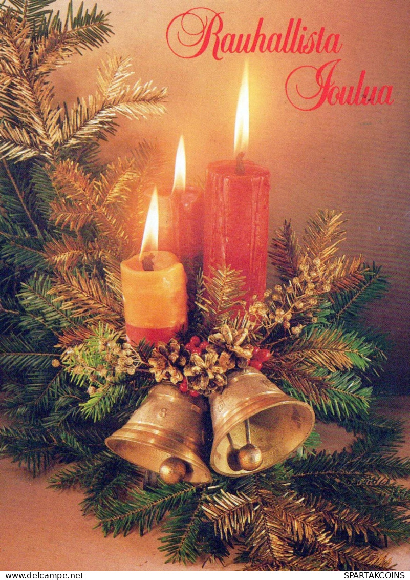 Buon Anno Natale CANDELA Vintage Cartolina CPSM #PAW286.IT - New Year