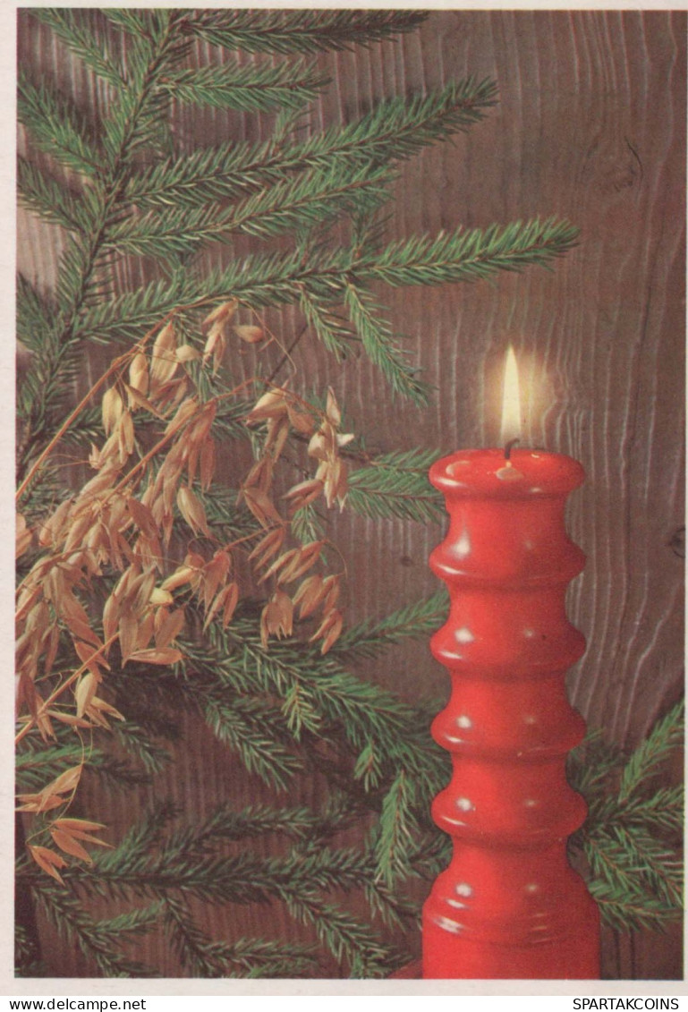 Buon Anno Natale CANDELA Vintage Cartolina CPSM #PAV438.IT - Nieuwjaar