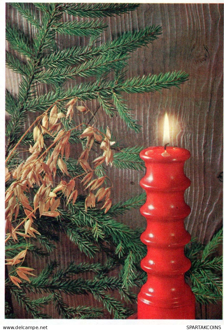 Buon Anno Natale CANDELA Vintage Cartolina CPSM #PAV438.IT - Nieuwjaar