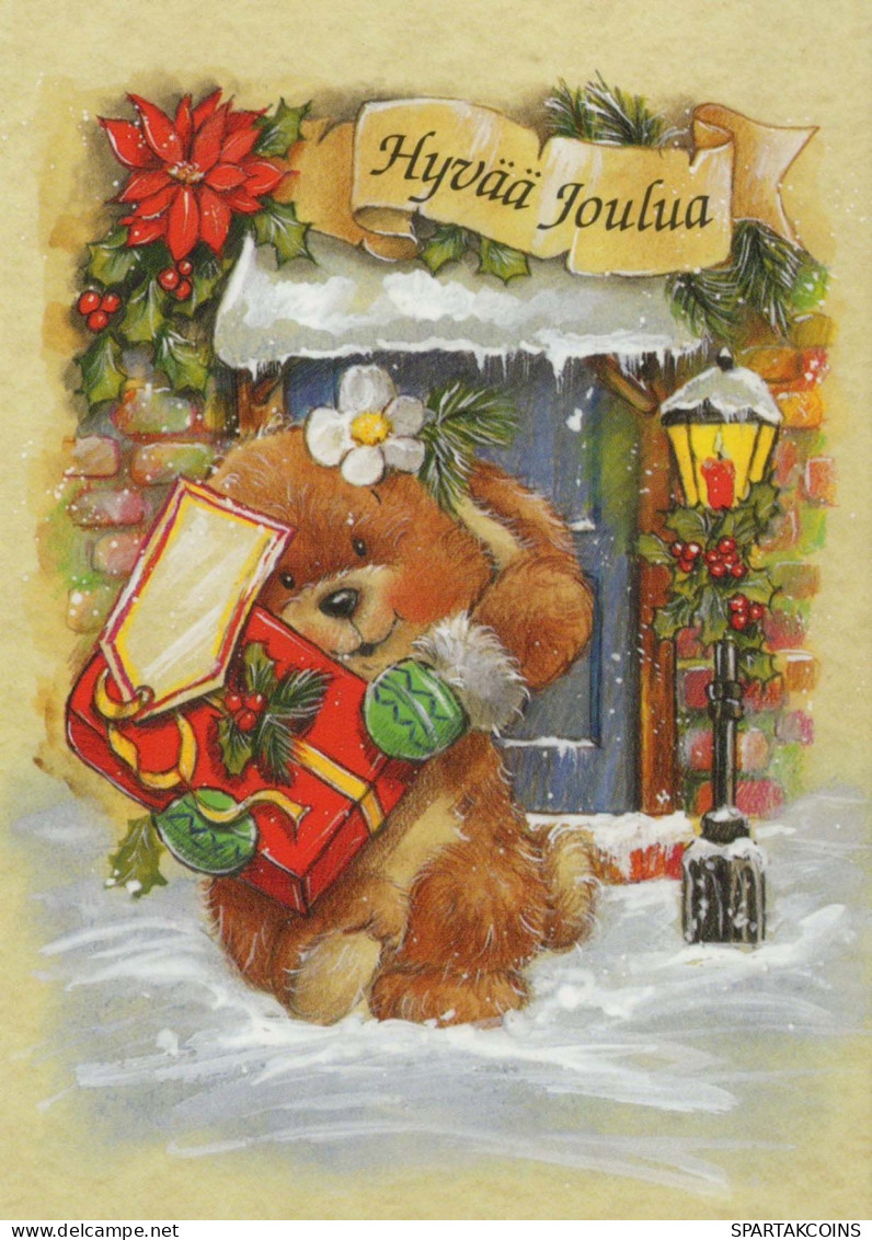 Buon Anno Natale CONIGLIO Vintage Cartolina CPSM #PAV058.IT - Nieuwjaar