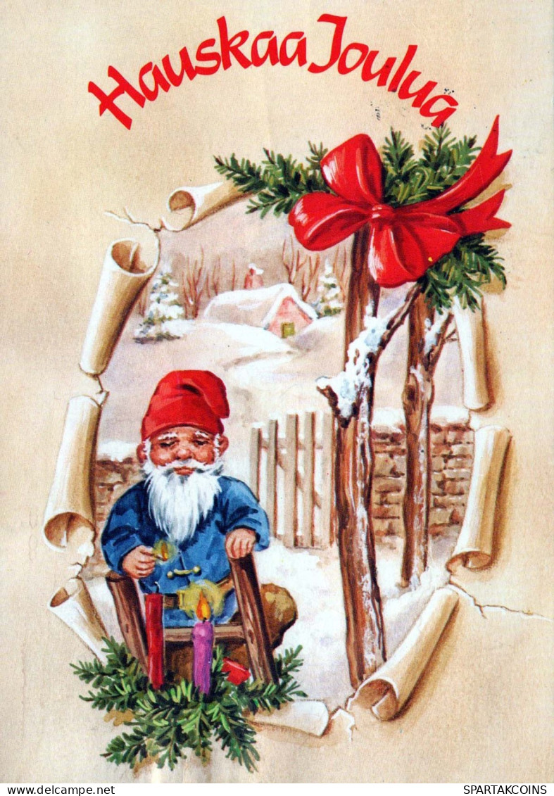 Buon Anno Natale GNOME Vintage Cartolina CPSM #PAU460.IT - New Year