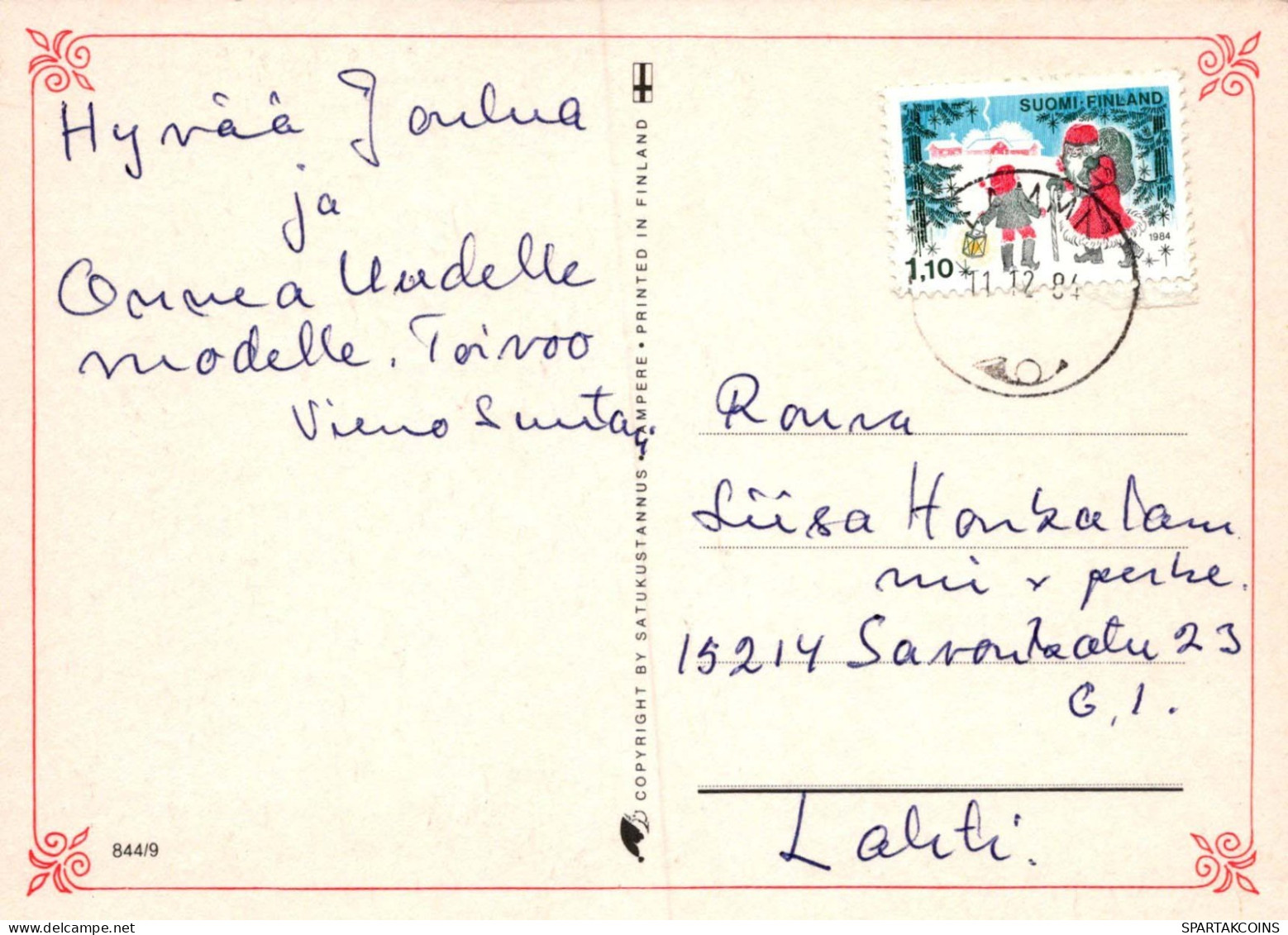 BABBO NATALE Buon Anno Natale Vintage Cartolina CPSM #PAU591.IT - Santa Claus