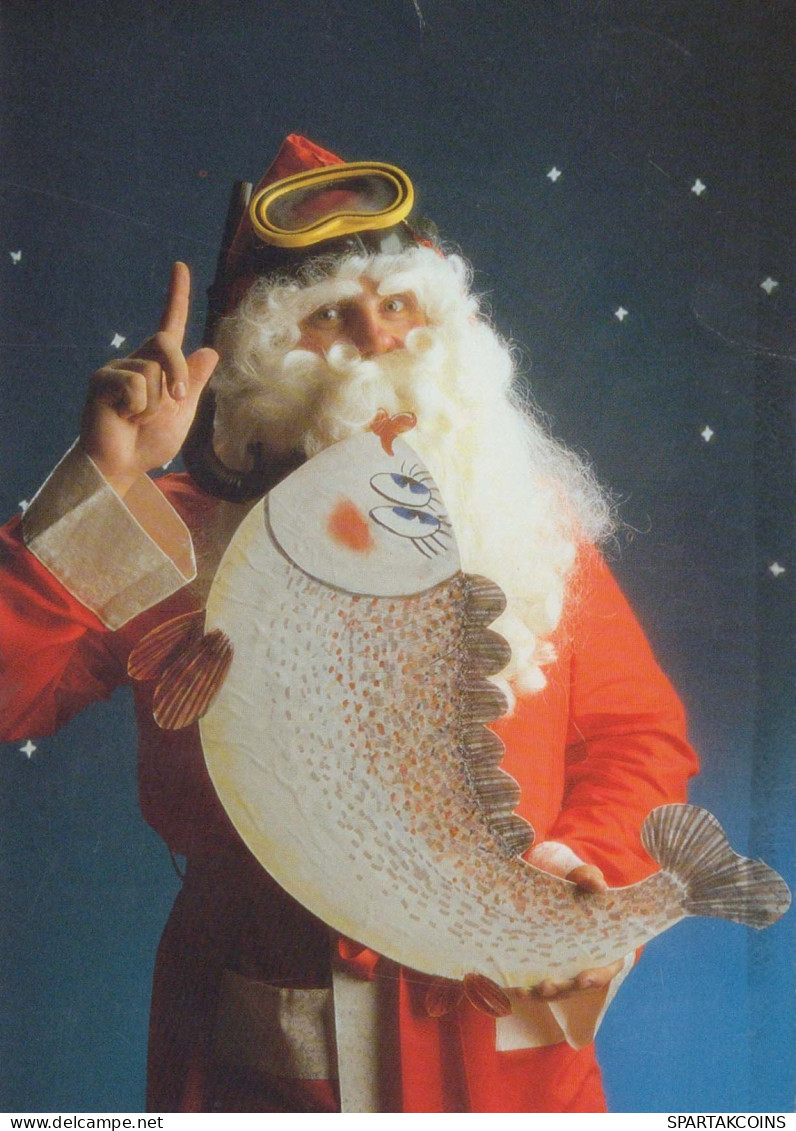 BABBO NATALE Buon Anno Natale Vintage Cartolina CPSM #PAU524.IT - Santa Claus