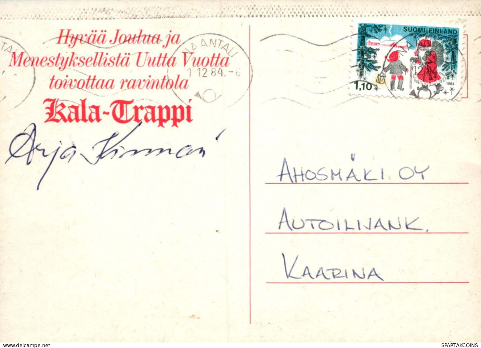 BABBO NATALE Buon Anno Natale Vintage Cartolina CPSM #PAU524.IT - Kerstman