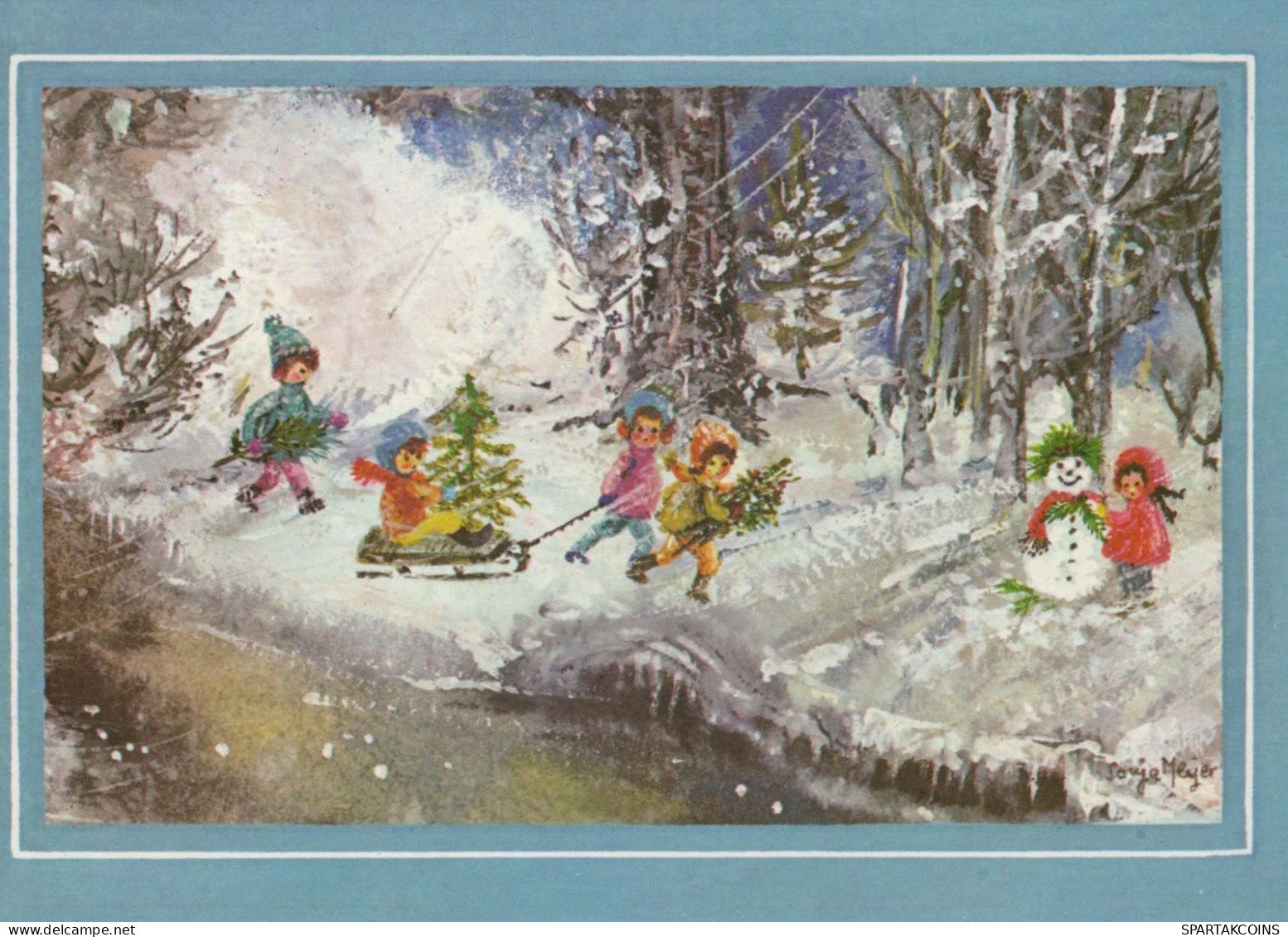 Buon Anno Natale PUPAZZO Vintage Cartolina CPSM #PAU117.IT - New Year