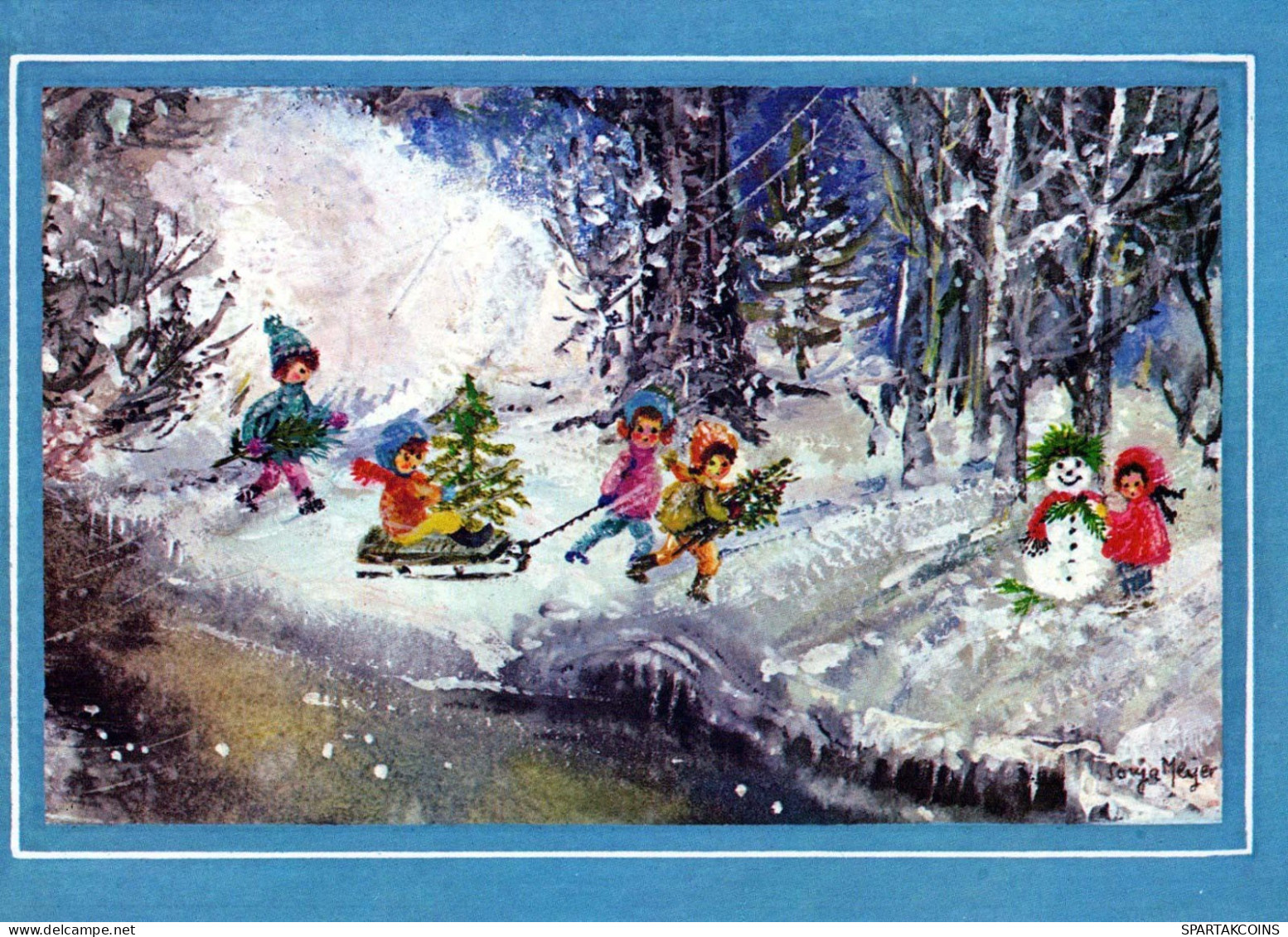Buon Anno Natale PUPAZZO Vintage Cartolina CPSM #PAU117.IT - Nieuwjaar