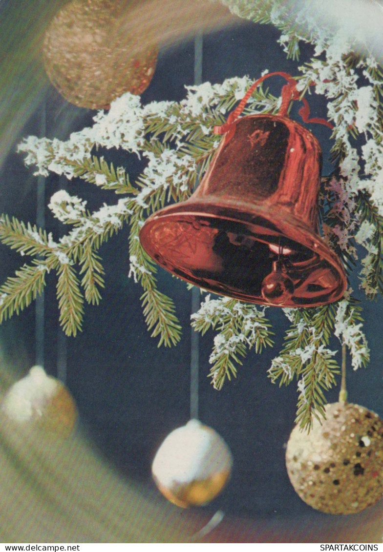 Buon Anno Natale BELL Vintage Cartolina CPSM #PAT561.IT - Nouvel An