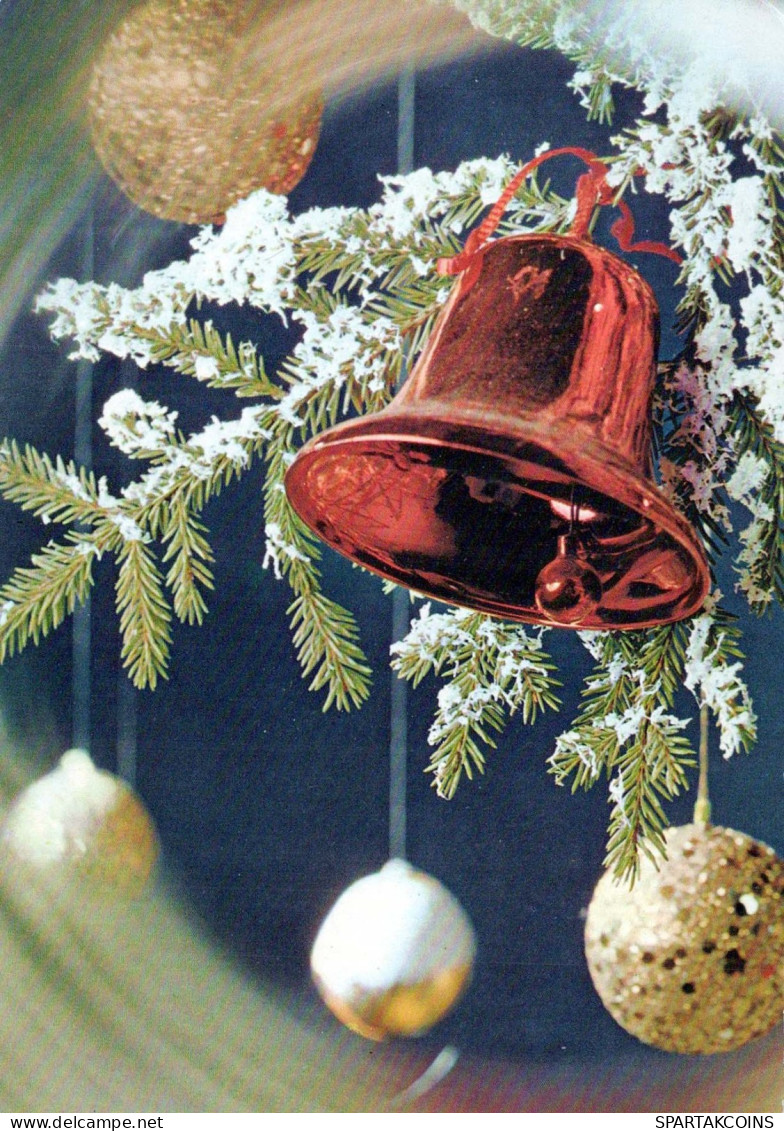 Buon Anno Natale BELL Vintage Cartolina CPSM #PAT561.IT - Nouvel An