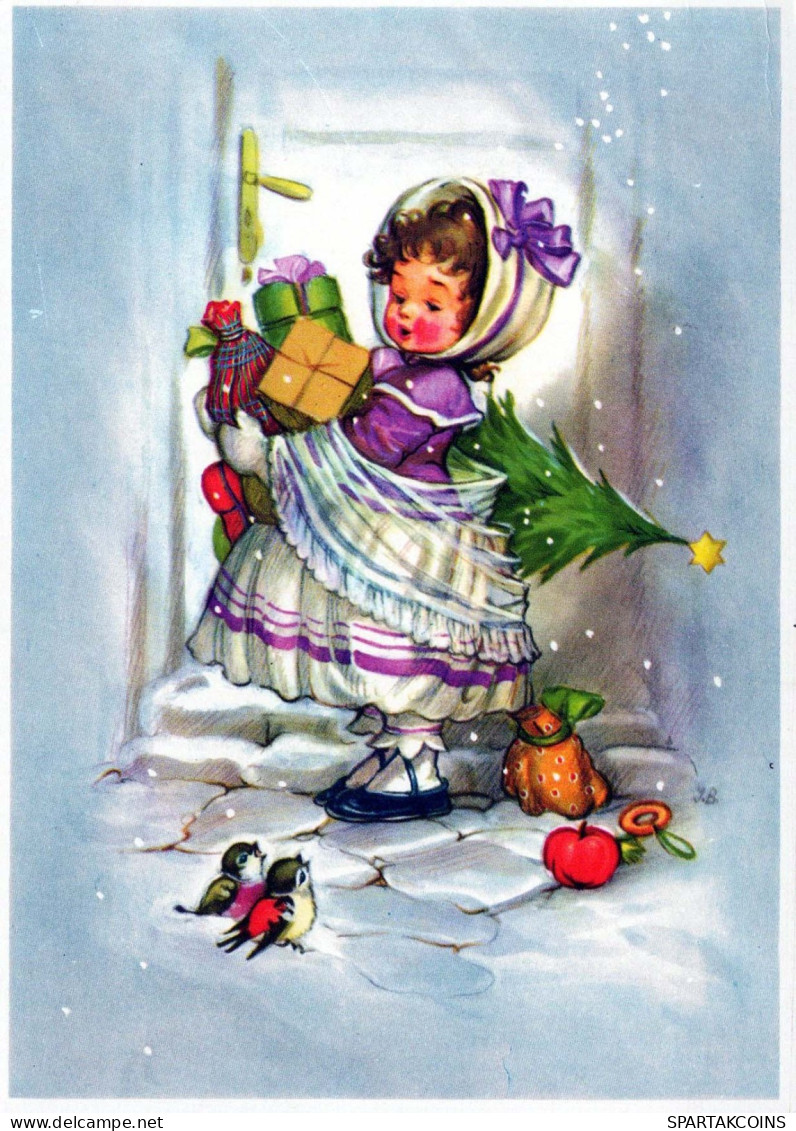 Buon Anno Natale BAMBINO Vintage Cartolina CPSM #PAS815.IT - New Year