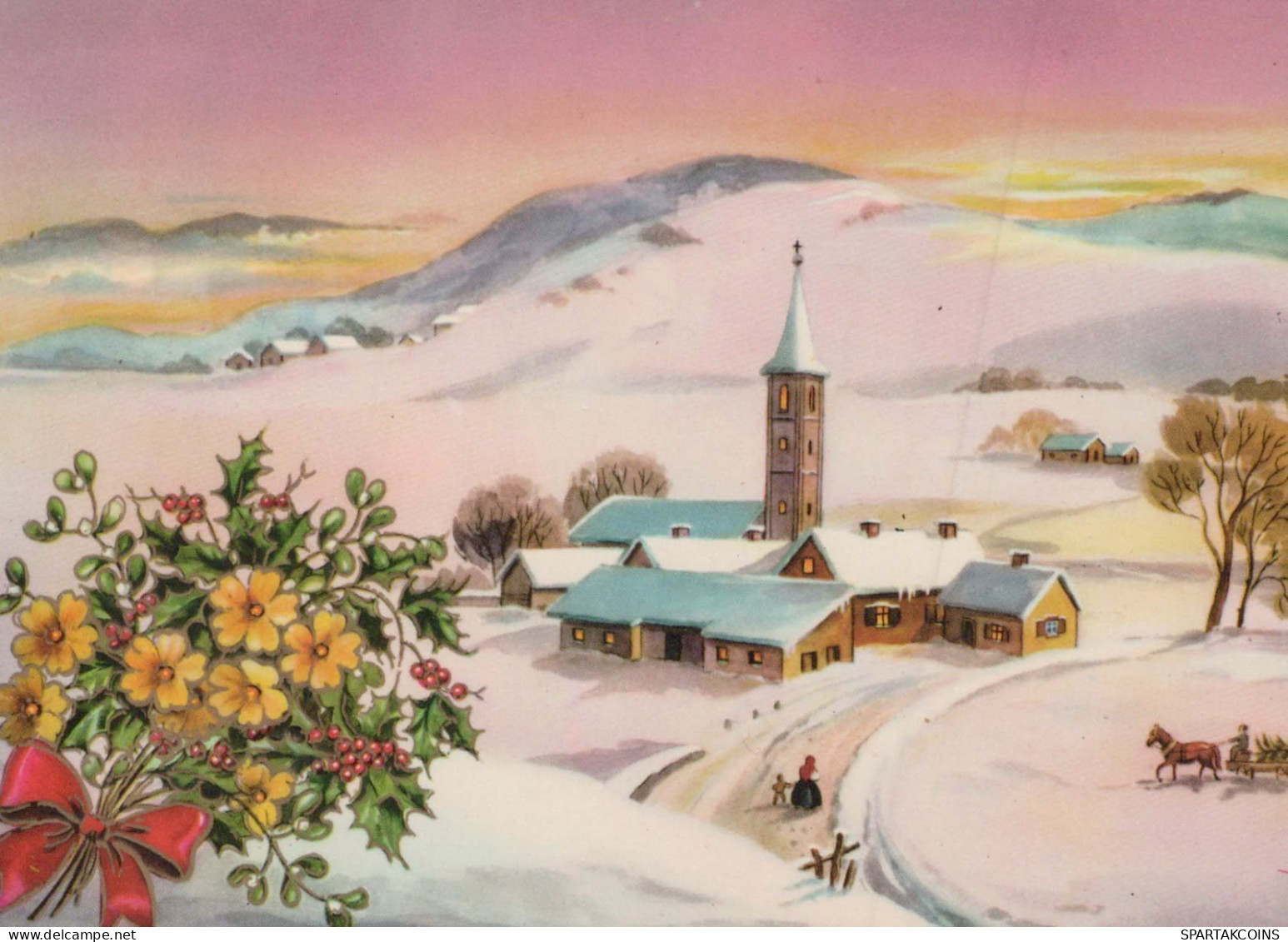 Buon Anno Natale Vintage Cartolina CPSM #PAT060.IT - Neujahr
