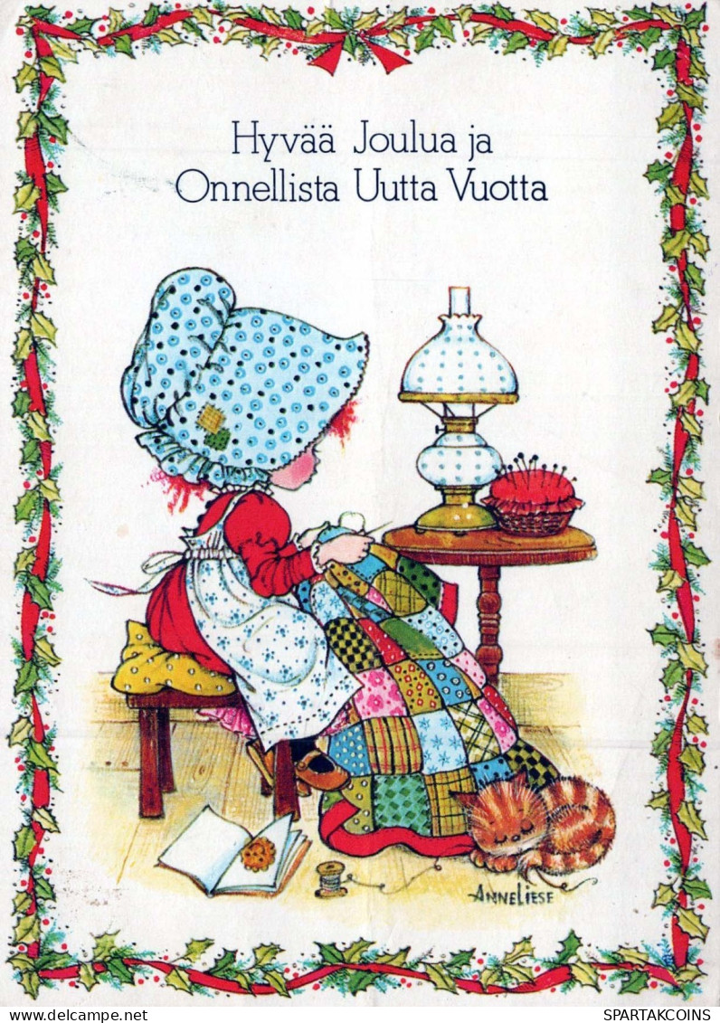 Buon Anno Natale BAMBINO Vintage Cartolina CPSM #PAS875.IT - Nouvel An