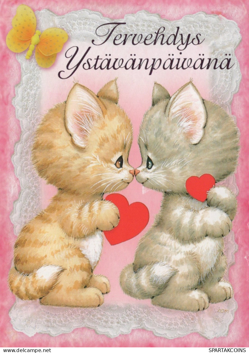 GATTO KITTY Animale Vintage Cartolina CPSM #PAM475.IT - Cats