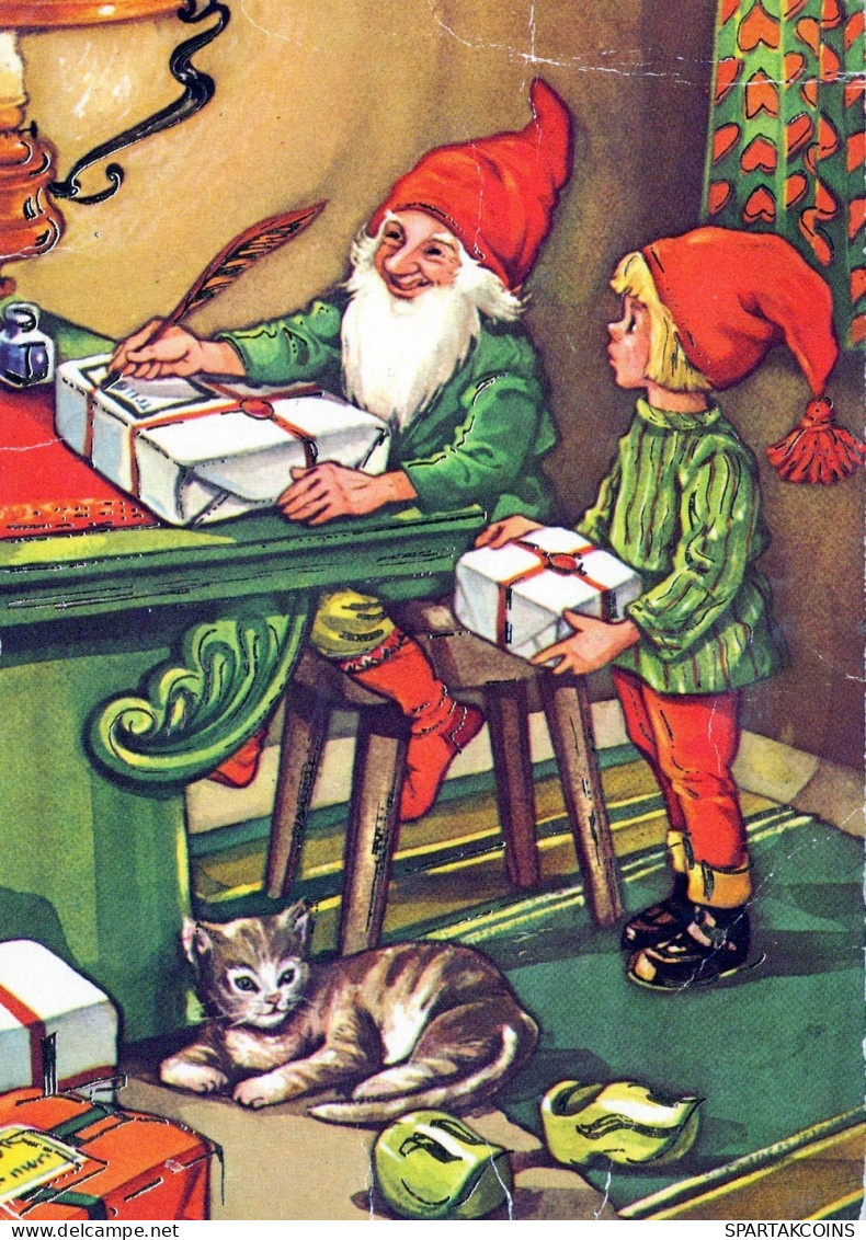 BABBO NATALE BAMBINO Natale Vintage Cartolina CPSM #PAK287.IT - Santa Claus