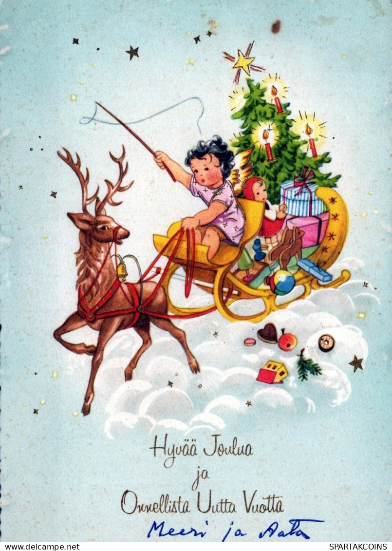 ANGELO Buon Anno Natale Vintage Cartolina CPSM #PAJ060.IT - Engel