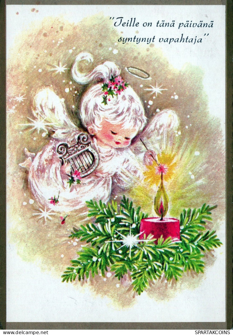 ANGELO Buon Anno Natale Vintage Cartolina CPSM #PAH997.IT - Angels