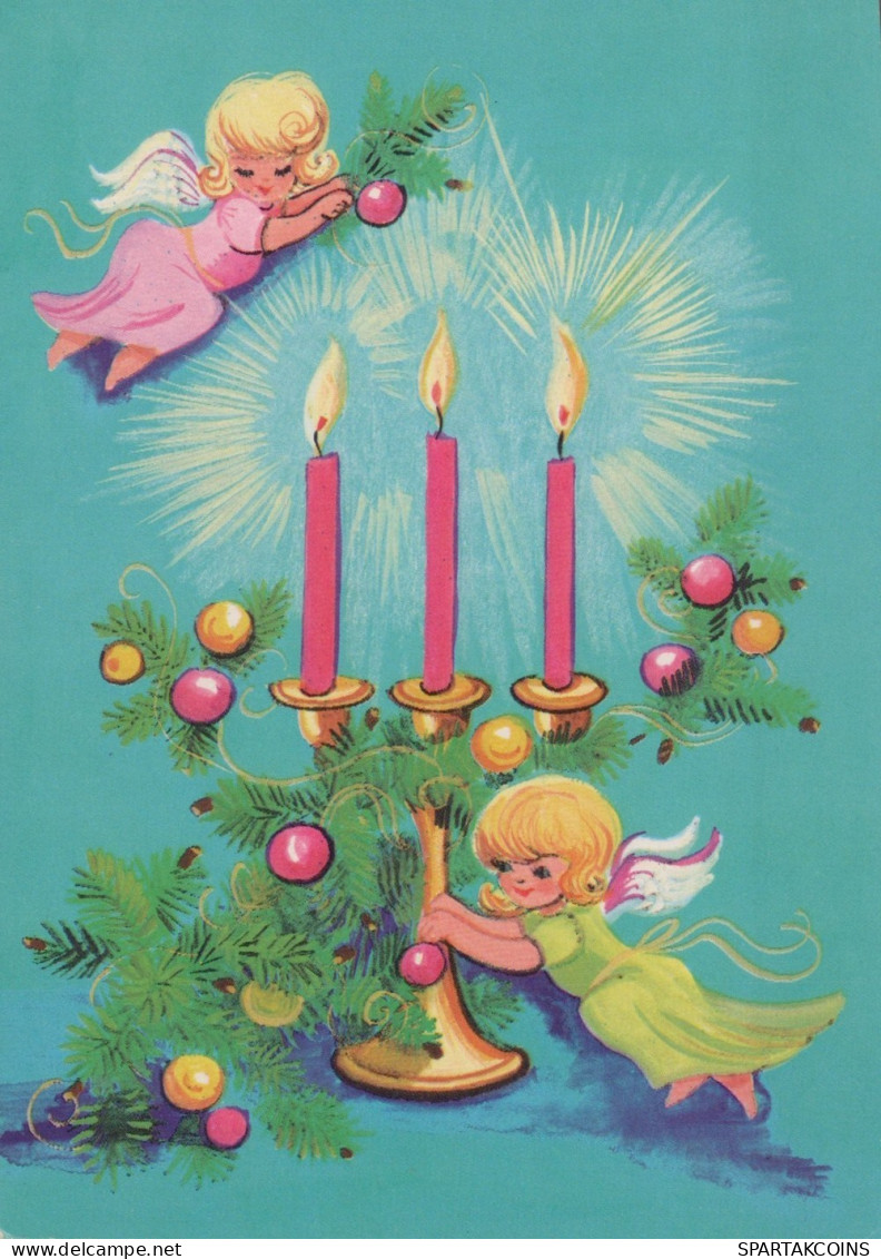 ANGELO Buon Anno Natale Vintage Cartolina CPSM #PAH114.IT - Engel