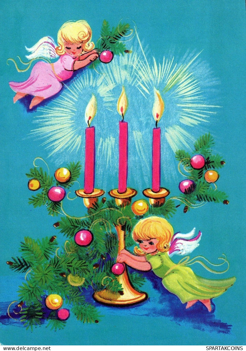 ANGELO Buon Anno Natale Vintage Cartolina CPSM #PAH114.IT - Angels