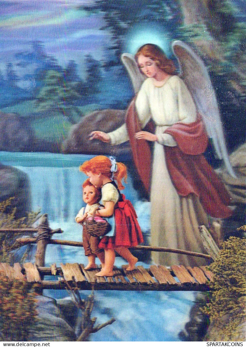 ANGEL CHILDREN LENTICULAR 3D Vintage Postcard CPSM #PAZ005.GB - Angels