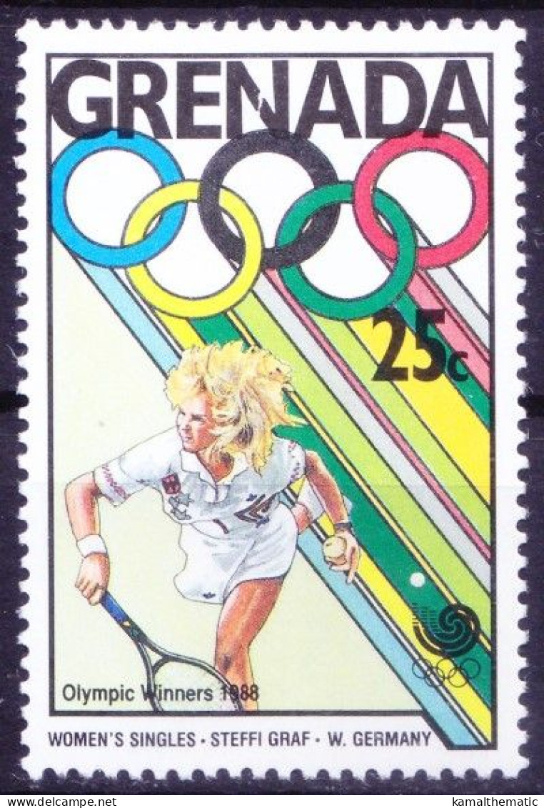 Grenada 1988 MNH, Steffi Graft Seoul Olympics Tennis Winner, Sports - Tennis