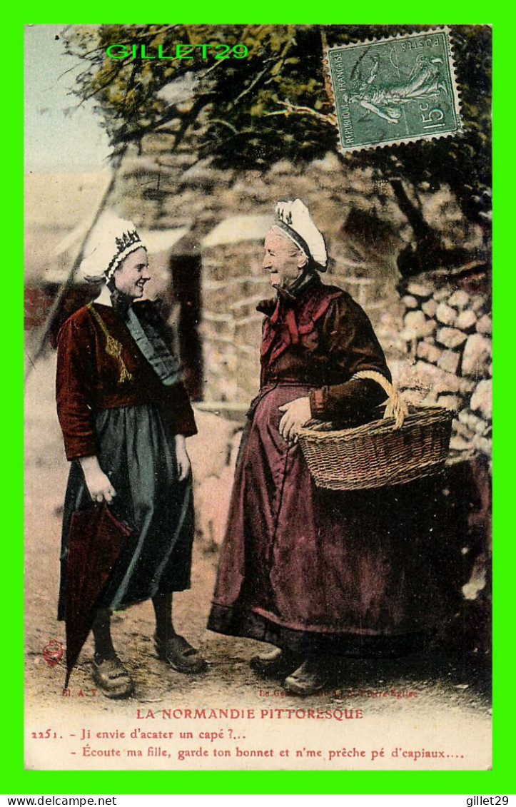 LA NORMANDIE PITTORESQUE (61) - CIRCULÉE EN 1925 - Ji ENVIE UN CAPÉ ? ÉCOUTE MA FILLE, GARDE TON BONNET - - Sonstige & Ohne Zuordnung